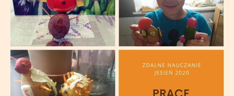 Powiększ obraz: Prace uczniów z ziemniaka
